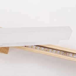Spegelljus Vägglampa I Massivt Trä Modern Sconce Vägglampa