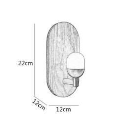 Dekoration Vägg Trä Lampa Entré Gångljus Nordic Bedside Vägglampa