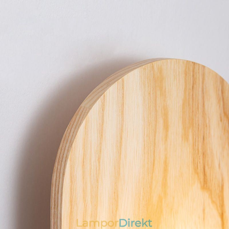 Dekoration Vägg Trä Lampa Entré Gångljus Nordic Bedside Vägglampa
