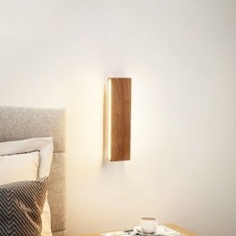 Modern Vägg Trä Sconce Entré Gångljus Nordic Bedside Vägglampa