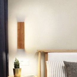 Modern Vägg Trä Sconce Entré Gångljus Nordic Bedside Vägglampa