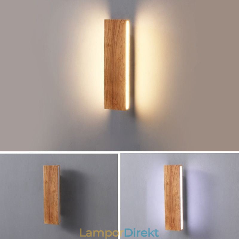 Modern Vägg Trä Sconce Entré Gångljus Nordic Bedside Vägglampa