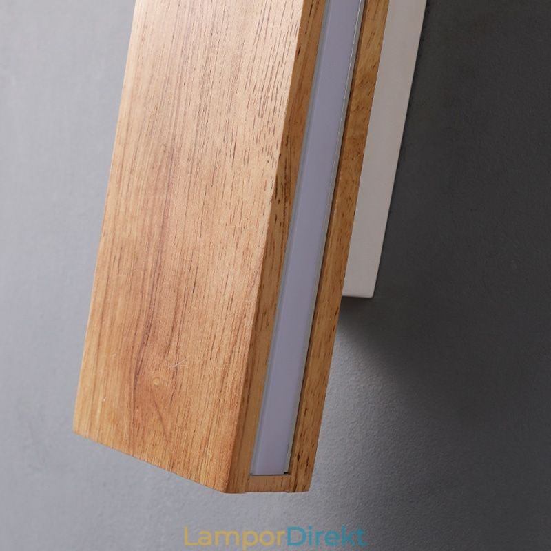 Modern Vägg Trä Sconce Entré Gångljus Nordic Bedside Vägglampa