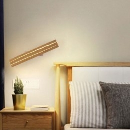 Modern Trä Vägglampa Entré Gångljus Nordic Bedside Vägglampa