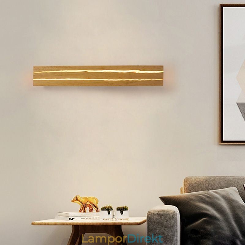 Modern Trä Vägglampa Entré Gångljus Nordic Bedside Vägglampa