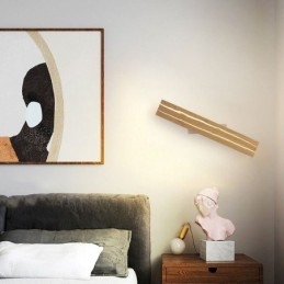 Modern Trä Vägglampa Entré Gångljus Nordic Bedside Vägglampa