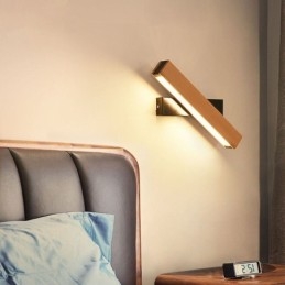 Europa Vägglampa I Massivt Trä Sängväggsbelysning Modern Enkelhet Lampor