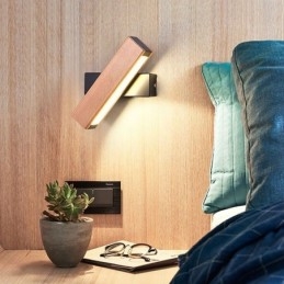 Europa Vägglampa I Massivt Trä Sängväggsbelysning Modern Enkelhet Lampor