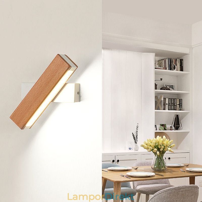 Europa Vägglampa I Massivt Trä Sängväggsbelysning Modern Enkelhet Lampor
