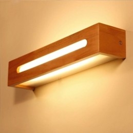 Modern Vägg Trälampa Entré Gångljus Nordic Bedside Vägglampa