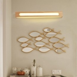 Modern Vägg Trälampa Entré Gångljus Nordic Bedside Vägglampa