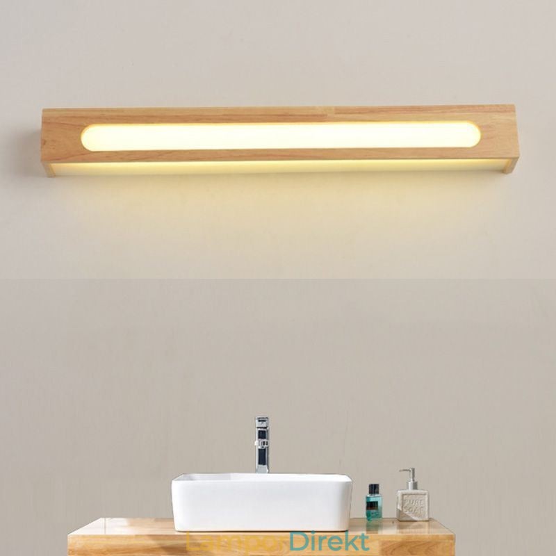 Modern Vägg Trälampa Entré Gångljus Nordic Bedside Vägglampa