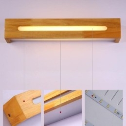 Modern Vägg Trälampa Entré Gångljus Nordic Bedside Vägglampa