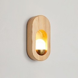 Japansk Dekoration Väggljus Trä Vägglampa Entrégång