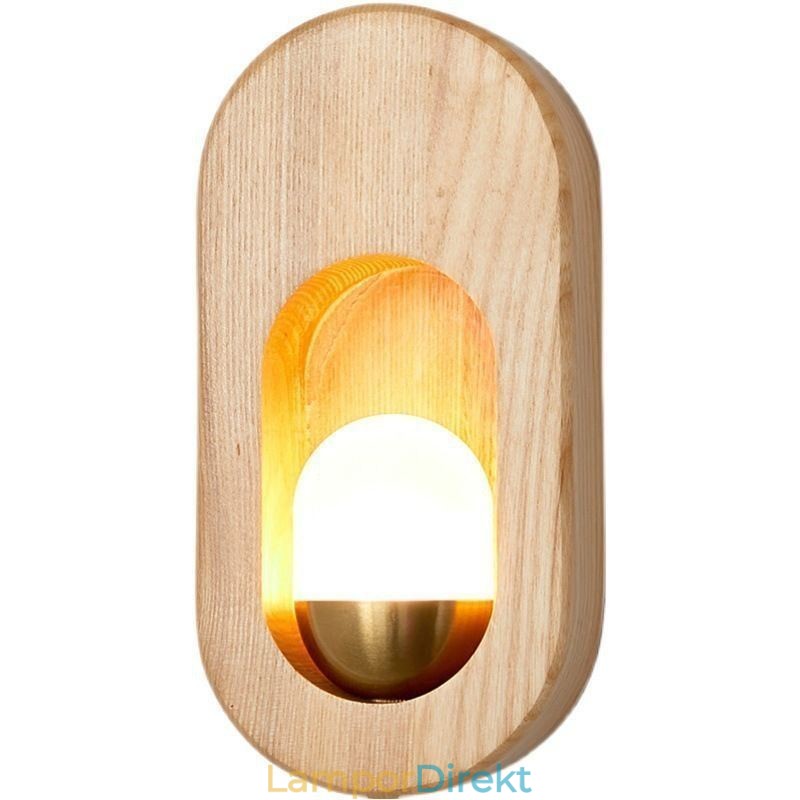 Japansk Dekoration Väggljus Trä Vägglampa Entrégång
