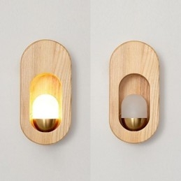 Japansk Dekoration Väggljus Trä Vägglampa Entrégång