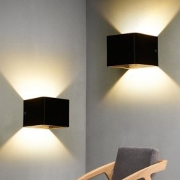Vägglampa Aluminium Balkong Utanpåliggande Kub Verandalampa