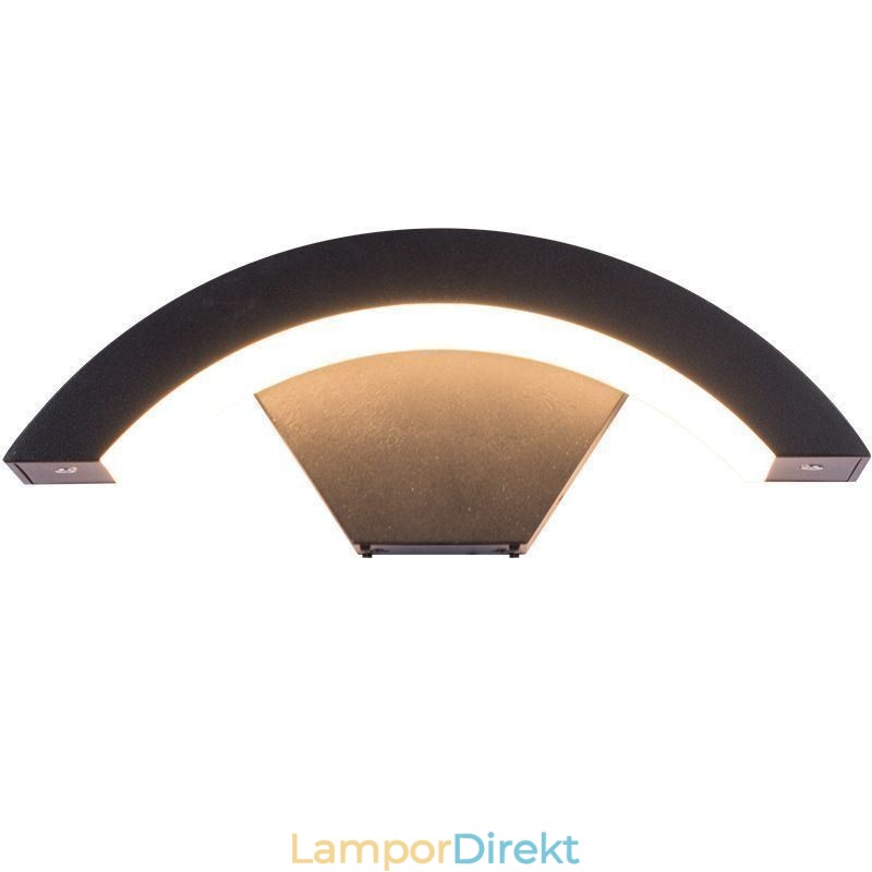 Minimalistisk Aluminiumlampa Trädgårdsvattentät Halvmånevägglampa