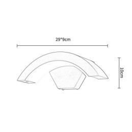 Minimalistisk Aluminiumlampa Trädgårdsvattentät Halvmånevägglampa