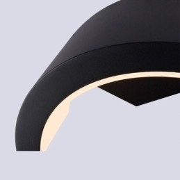 Minimalistisk Aluminiumlampa Trädgårdsvattentät Halvmånevägglampa