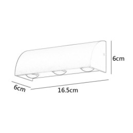 Vägglampa Vattentät Aluminiumtrappa Vägglampa