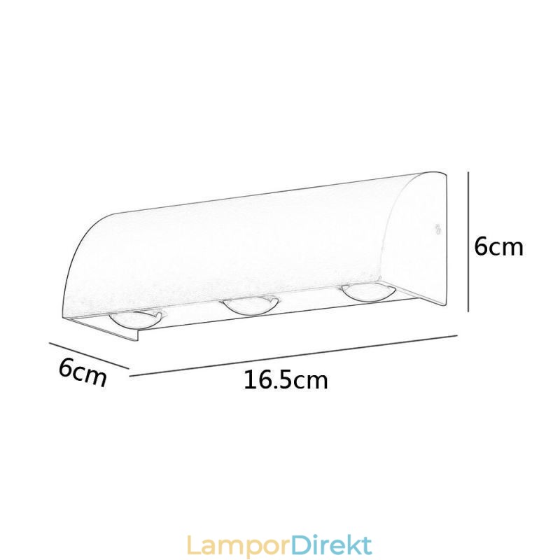 Vägglampa Vattentät Aluminiumtrappa Vägglampa