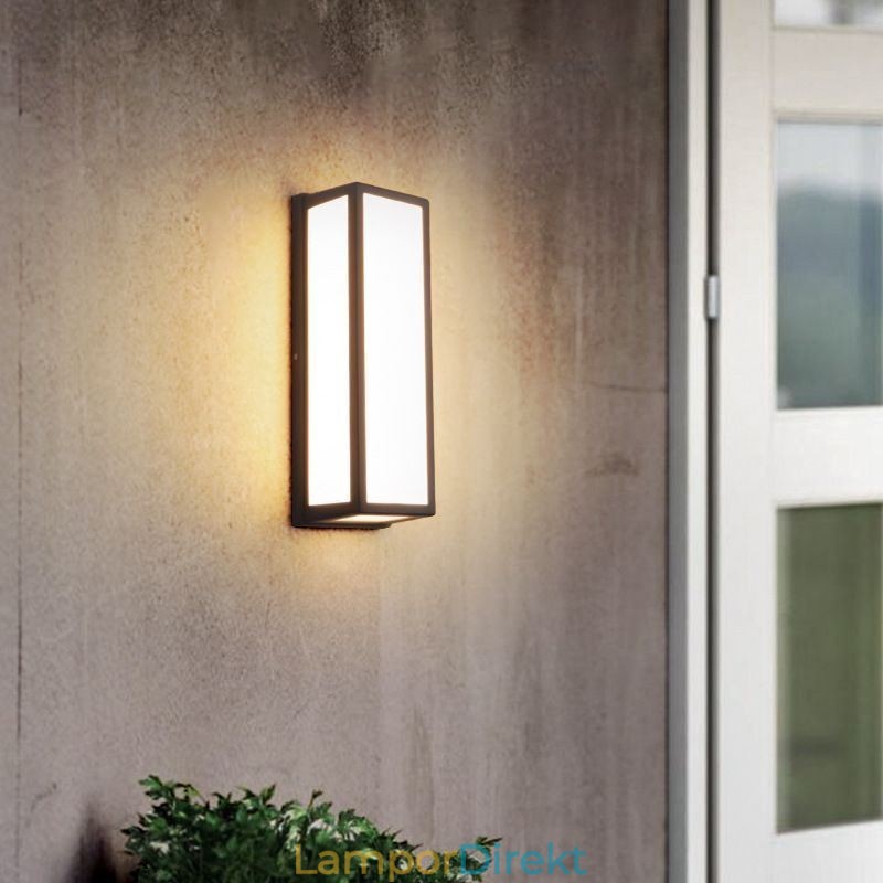 Rektangulär Vägglampa Modern Vattentät Villa Veranda Vägglampa