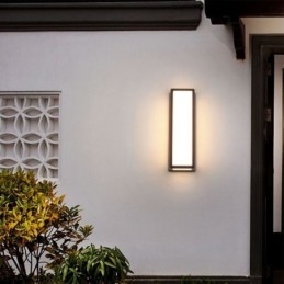 Rektangulär Vägglampa Modern Vattentät Villa Veranda Vägglampa