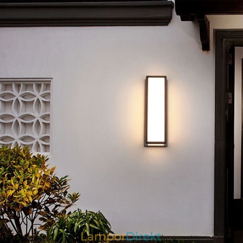 Rektangulär Vägglampa Modern Vattentät Villa Veranda Vägglampa