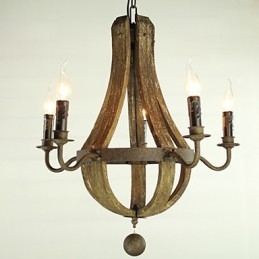 Ljuskrona 5 Lampor Vintage Retro Country Living Dining Metal