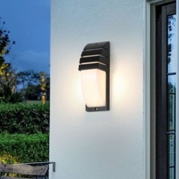 Vattentät Utomhus Veranda Ljus Svart Aluminium Vägglampa Trädgård Innergård Ljus