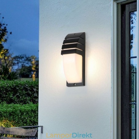 Vattentät Utomhus Veranda Ljus Svart Aluminium Vägglampa Trädgård Innergård Ljus Vattentät Utomhus Veranda Ljus Svart Aluminium Vägglampa Trädgård Innergård Ljus