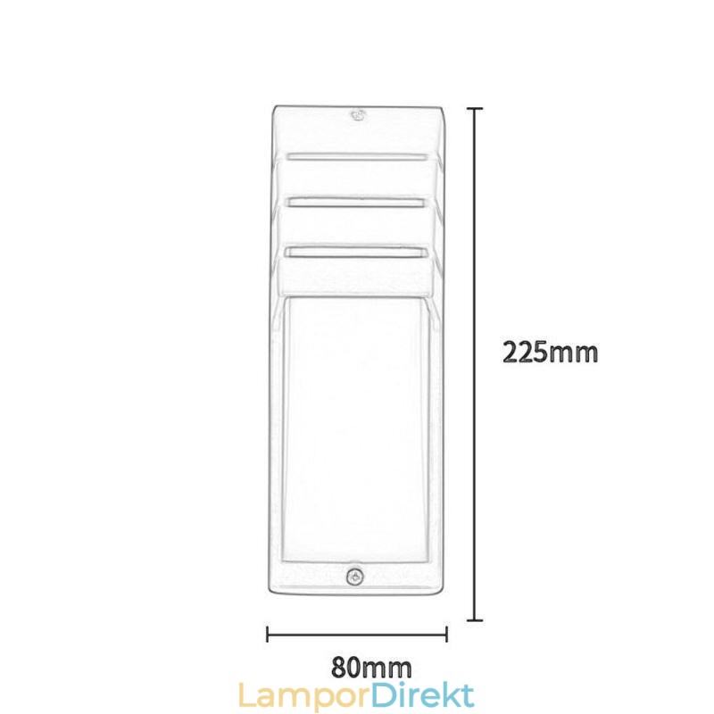 Vattentät Utomhus Veranda Ljus Svart Aluminium Vägglampa Trädgård Innergård Ljus