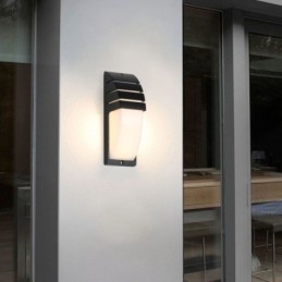 Vattentät Utomhus Veranda Ljus Svart Aluminium Vägglampa Trädgård Innergård Ljus