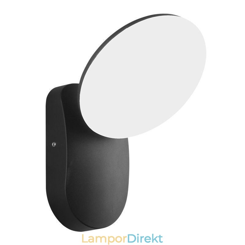 Modern Minimalistisk Aluminium Lampa Trädgård Vattentät Crescent Vägglampa