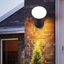 Modern Minimalistisk Aluminium Lampa Trädgård Vattentät Crescent Vägglampa