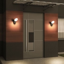 Modern Minimalistisk Aluminium Lampa Trädgård Vattentät Crescent Vägglampa