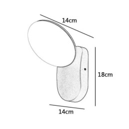 Modern Minimalistisk Aluminium Lampa Trädgård Vattentät Crescent Vägglampa