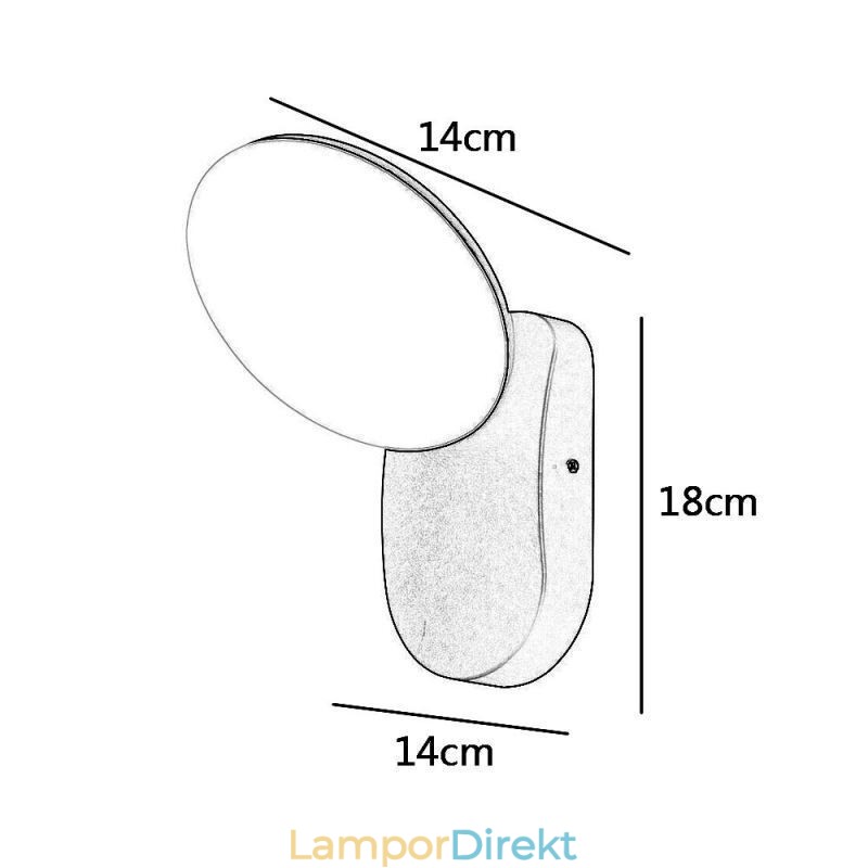 Modern Minimalistisk Aluminium Lampa Trädgård Vattentät Crescent Vägglampa
