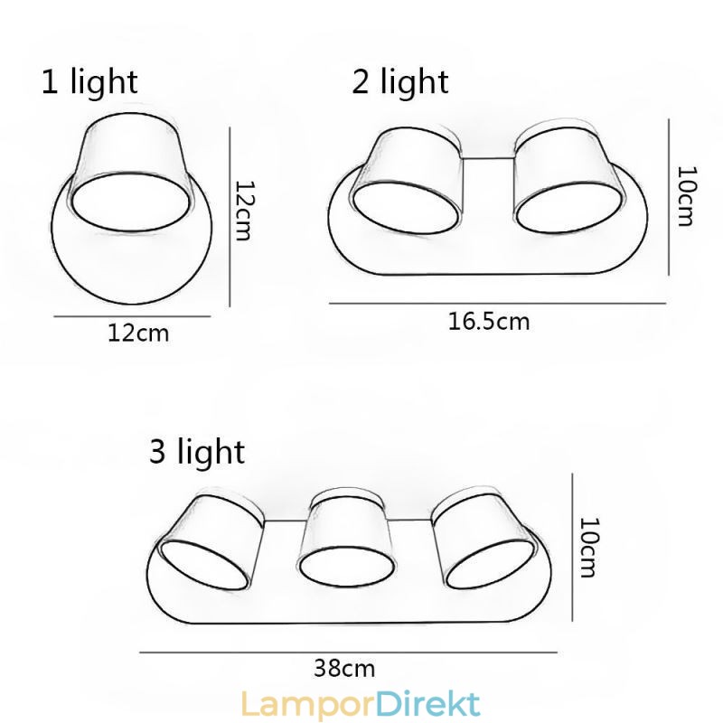 Modern Vägglampa Roterbar Vägglampa Aluminium