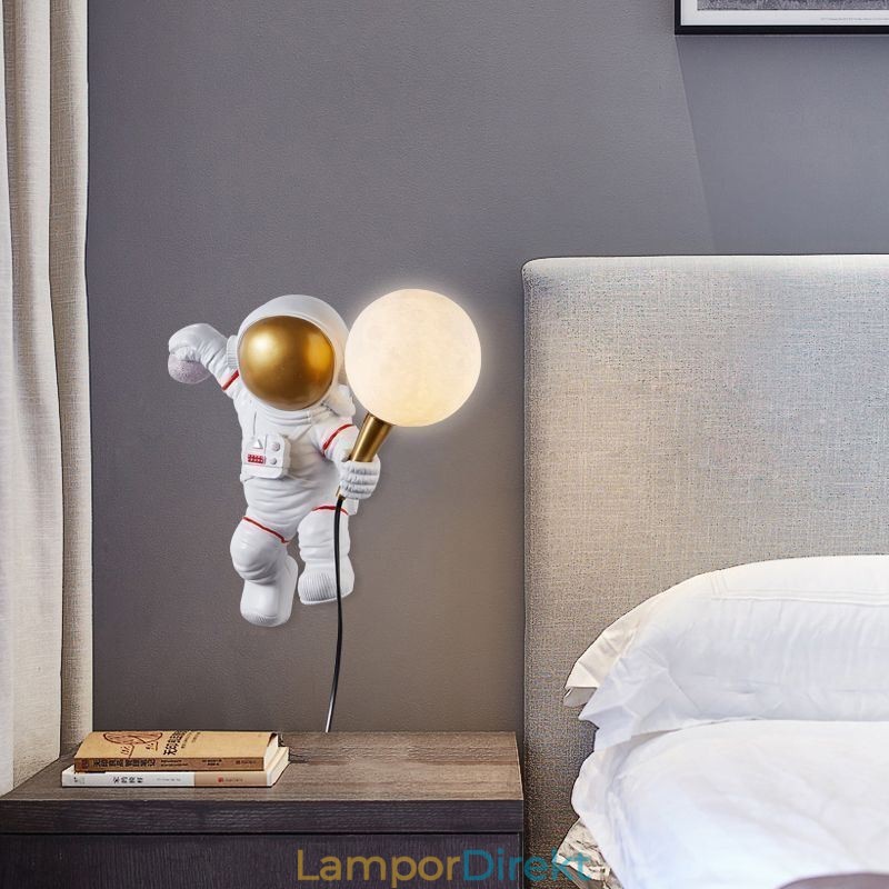 Modern Vägglampa Kreativ Astronaut Resin Vägglampa Barn
