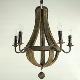 Ljuskrona 5 Lampor Vintage Retro Country Living Dining Metal