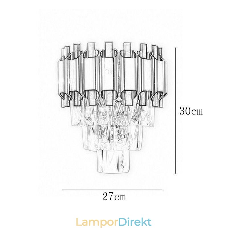 Hängande Kristall Modern Väggljuslampa Hardwired 11,81" Hög Armatur
