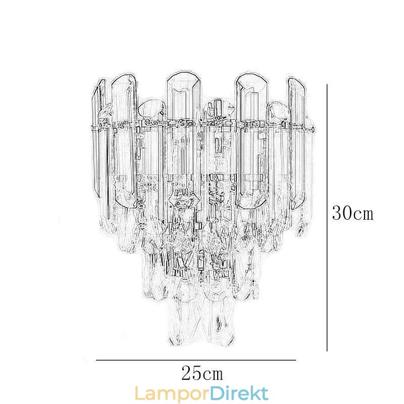 Europeiska Vägglampetter Crystal Vägglampor Badrum