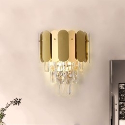Moderna Kristallvägglampa Vägglampsarmaturer Sängbord