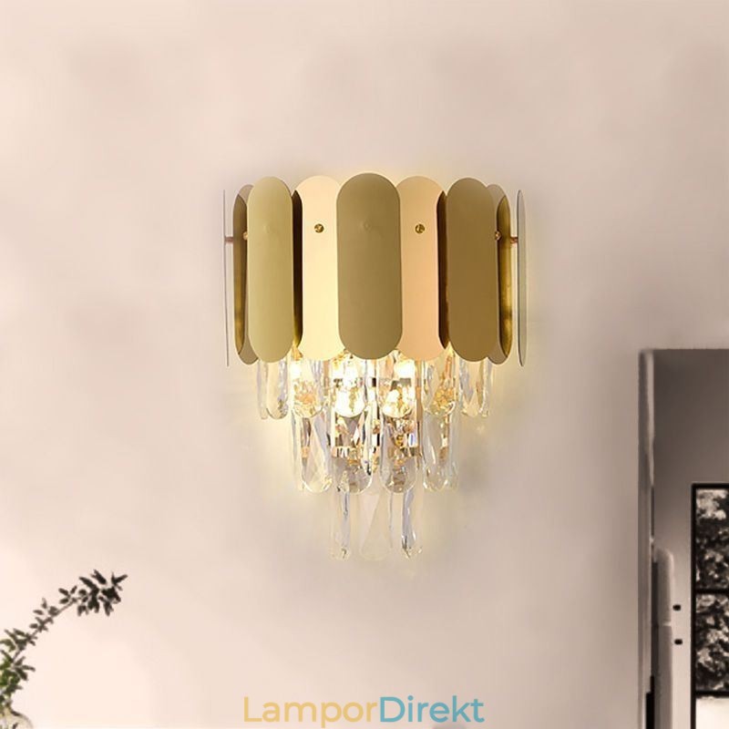 Moderna Kristallvägglampa Vägglampsarmaturer Sängbord