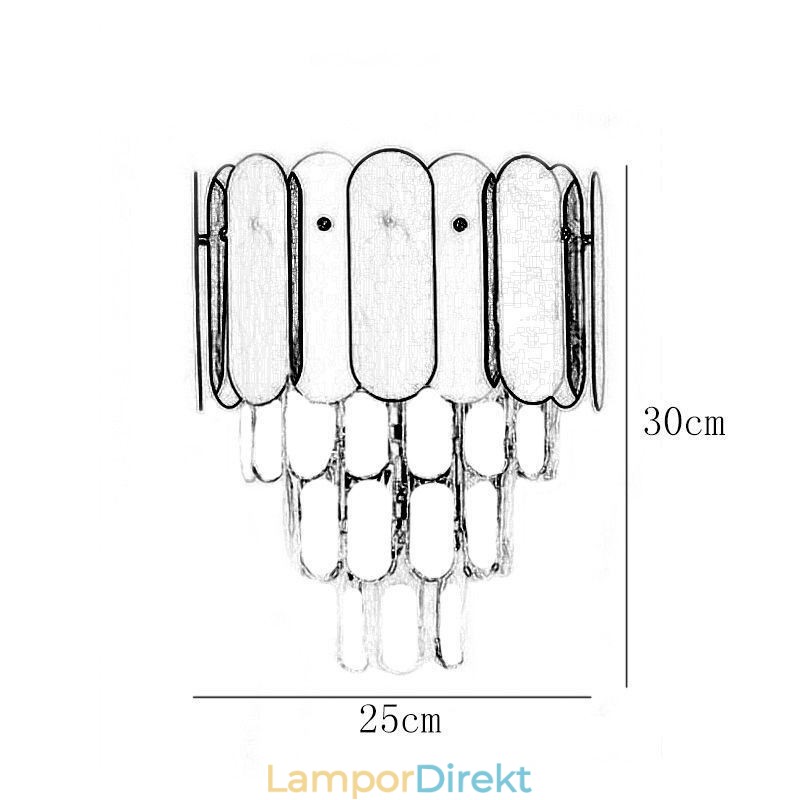Moderna Kristallvägglampa Vägglampsarmaturer Sängbord