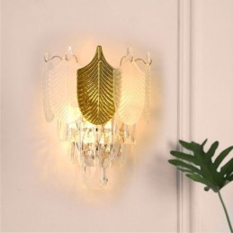 Crystal Wall Sconce Modern Vägglampa 2X Sockel