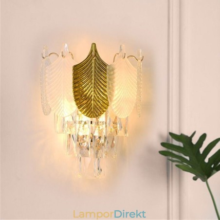 Crystal Wall Sconce Modern Vägglampa 2X Sockel Crystal Wall Sconce Modern Vägglampa 2X Sockel