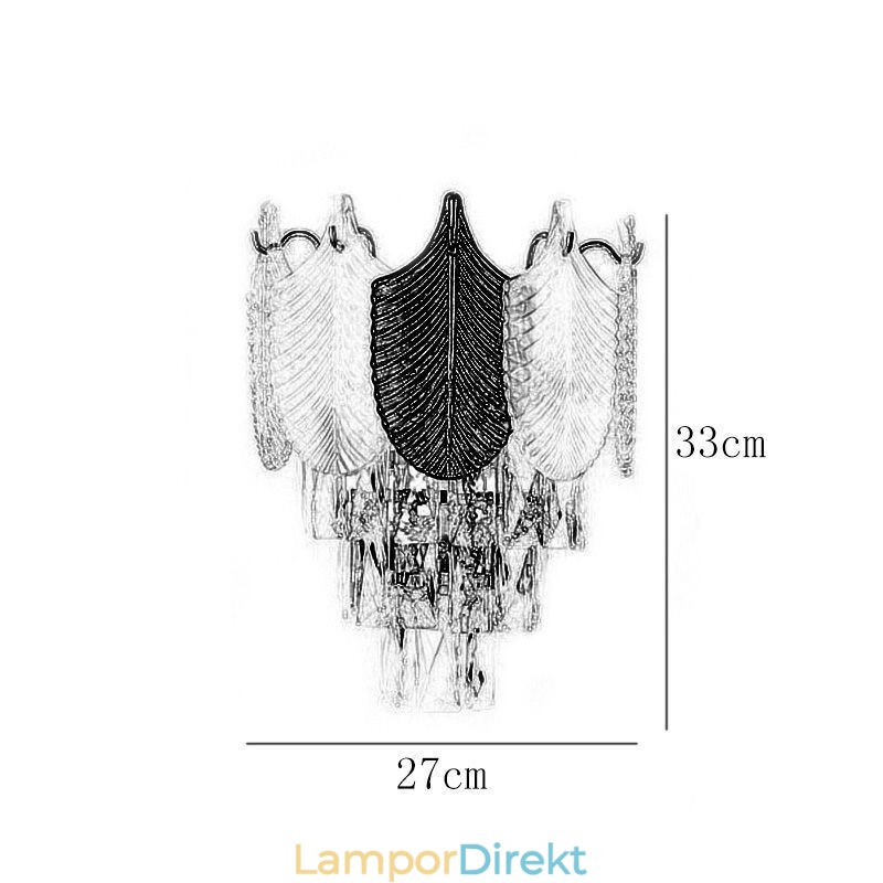 Crystal Wall Sconce Modern Vägglampa 2X Sockel